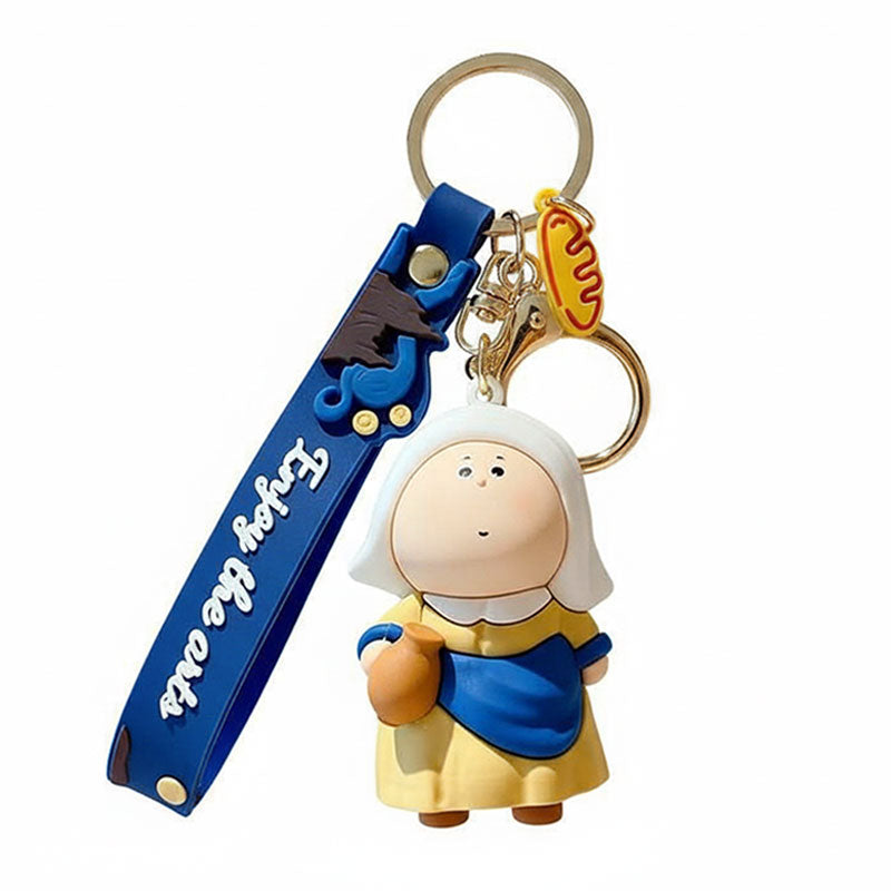 画家 芸術 名画 キーチャーム キーホルダー キーリング キーチェーン バッグチャーム ストラップ アクセサリー 紛失予防 かわいい ジュエリー 可愛い 雑貨 鍵 車 レディース カップル 小物 ギフト プレゼント