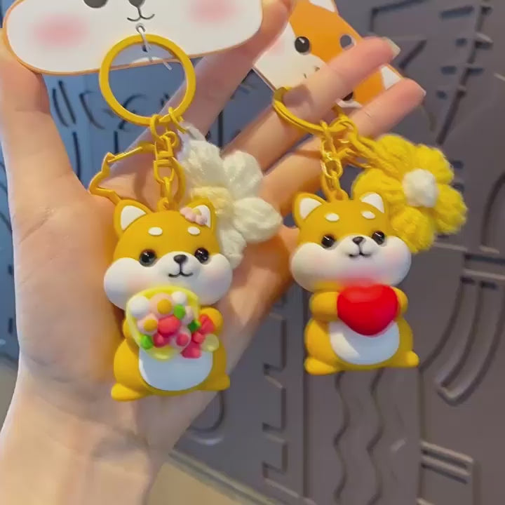 犬 キーチャーム キーホルダー キーリング キーチェーン バッグチャーム ストラップ アクセサリー 紛失予防 かわいい ジュエリー 可愛い 雑貨 鍵 車 レディース カップル 小物 ギフト プレゼント