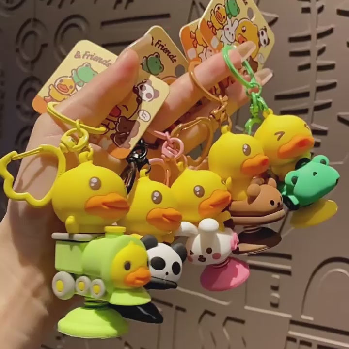Duck 鴨 キーチャーム キーホルダー キーリング キーチェーン バッグチャーム ストラップ アクセサリー 紛失予防 かわいい ジュエリー 可愛い 雑貨 鍵 車 レディース カップル 小物 ギフト プレゼント