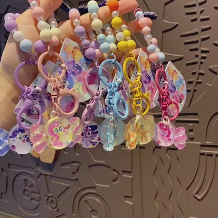 PONY 馬 ユニコーン キーチャーム キーホルダー キーリング キーチェーン バッグチャーム ストラップ アクセサリー 紛失予防 かわいい ジュエリー 可愛い 雑貨 鍵 車 レディース カップル 小物 ギフト プレゼント