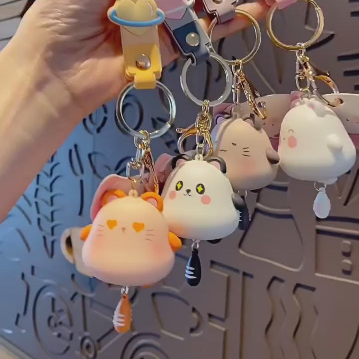 動物 ねこ パンダ キーチャーム キーホルダー キーリング キーチェーン バッグチャーム ストラップ アクセサリー 紛失予防 かわいい ジュエリー 可愛い 雑貨 鍵 車 レディース カップル 小物 ギフト プレゼント